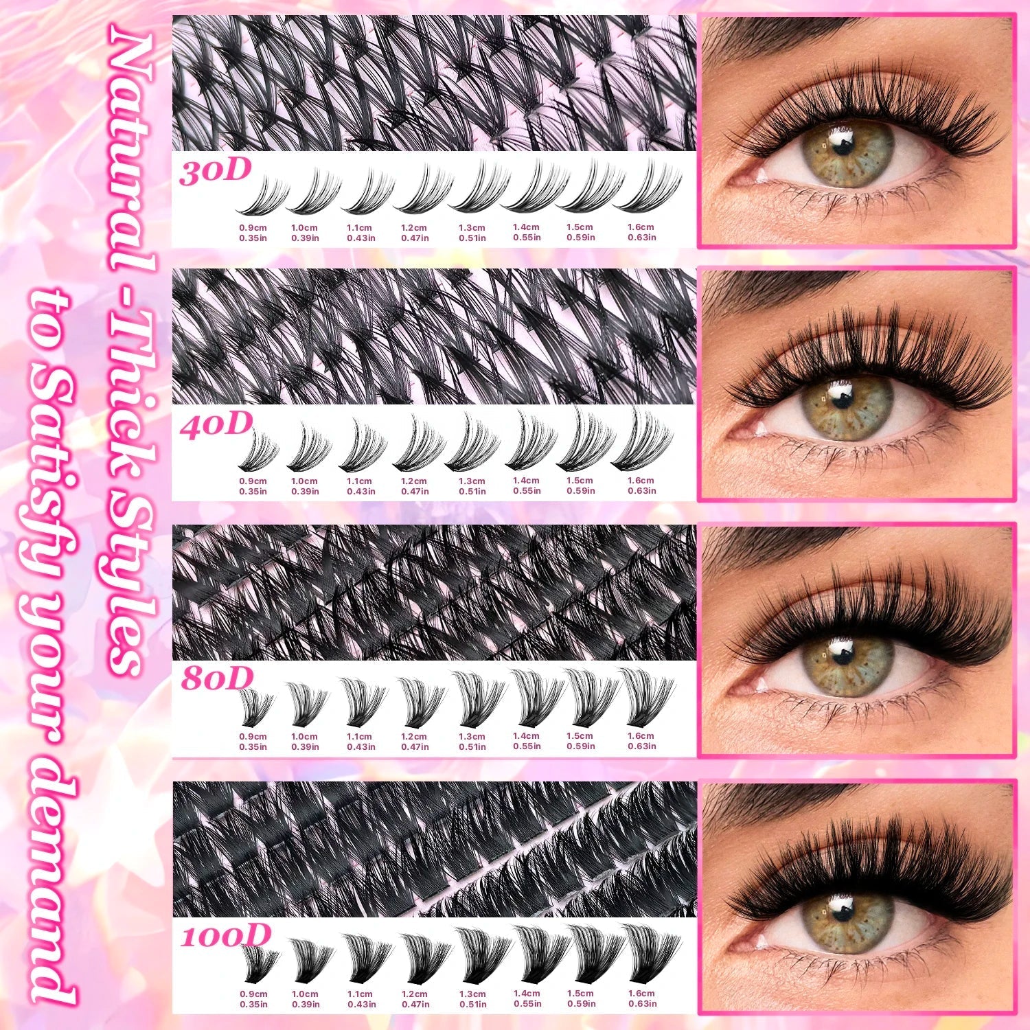 DIY Lash Extension Kit 720pcs Lash Clusters Individual Eyelashes Kit with Lash Bond and Seal Wispy Natural Mange Lashes - RELUX.STORE