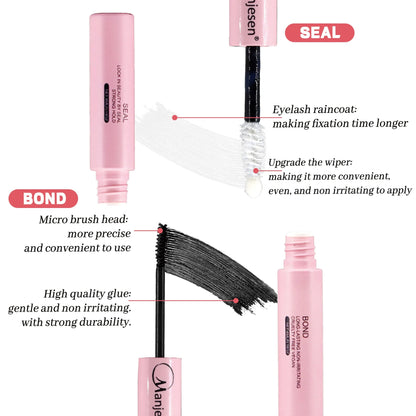 DIY Lash Extension Kit Lash Bond and Seal Remover Tweezers Makeup Set Individual Lashes Clusters Eyelashes Tools - RELUX.STORE