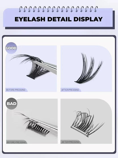 DIY Lashes Extension Kit Lash Bond and Seal Remover Eyelashes 200 PCS Clusters Makeup Tools for Gluing Lashes Gluing Glue - RELUX.STORE
