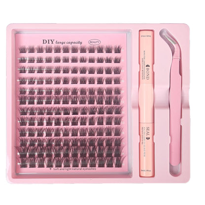 DIY Lashes Extension Kit Lash Bond and Seal Remover Eyelashes 200 PCS Clusters Makeup Tools for Gluing Lashes Gluing Glue - RELUX.STORE