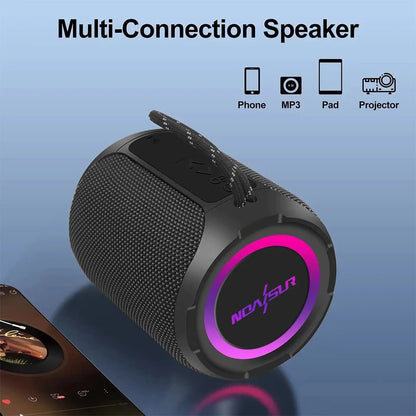 Double Pairing Wireless Speaker 360 Degree Stereo Subwoofer IPX7 Waterproof with Lighting 40W Portable Bluetooth Speaker - RELUX.STORE