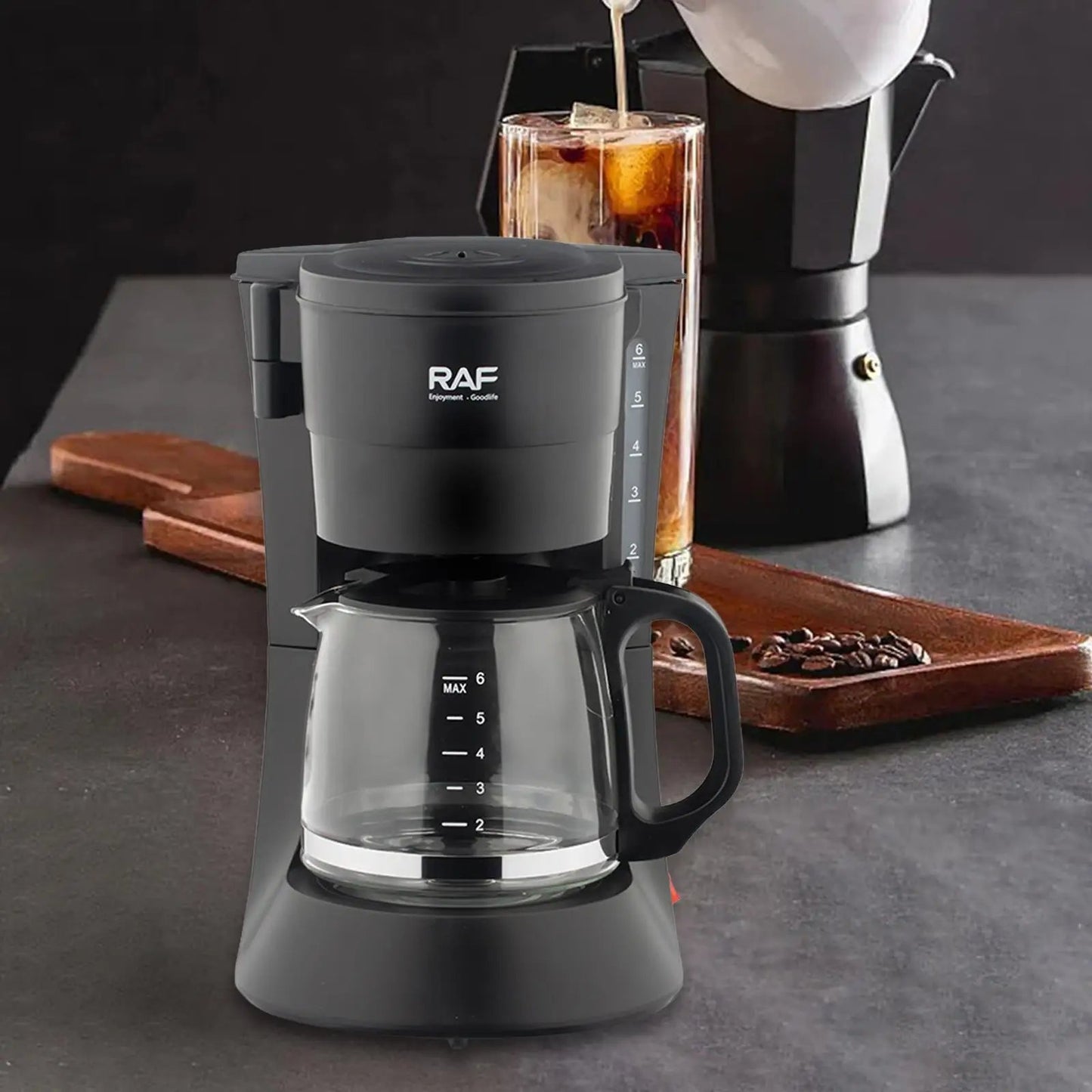 Drip Coffee Maker Home Use Coffee Brewer EU Adapter for Kitchen Latte Office - RELUX.STORE