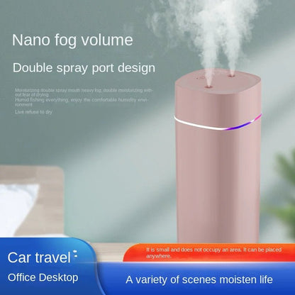 Dual - Nozzle USB Humidifier | 800ml/H Super Mist & Ultra Quiet | Car/Home Moisturizing Device - RELUX.STORE