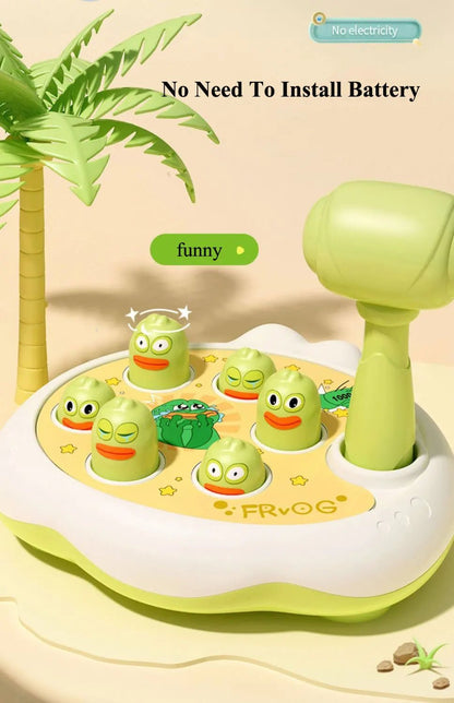 “Duck/Frog/Pig Montessori Baby Toy – Educational Puzzle Game with Hammer for Toddlers 12–24 Months, Early Learning & Development Gift” - RELUX.STORE