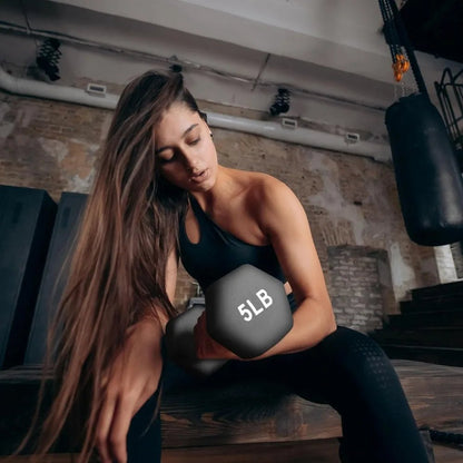 "Dumbbell Set with Stand – Neoprene Coated Hand Weights for Home Gym Fitness, Black by Relux.Store" - RELUX.STORE