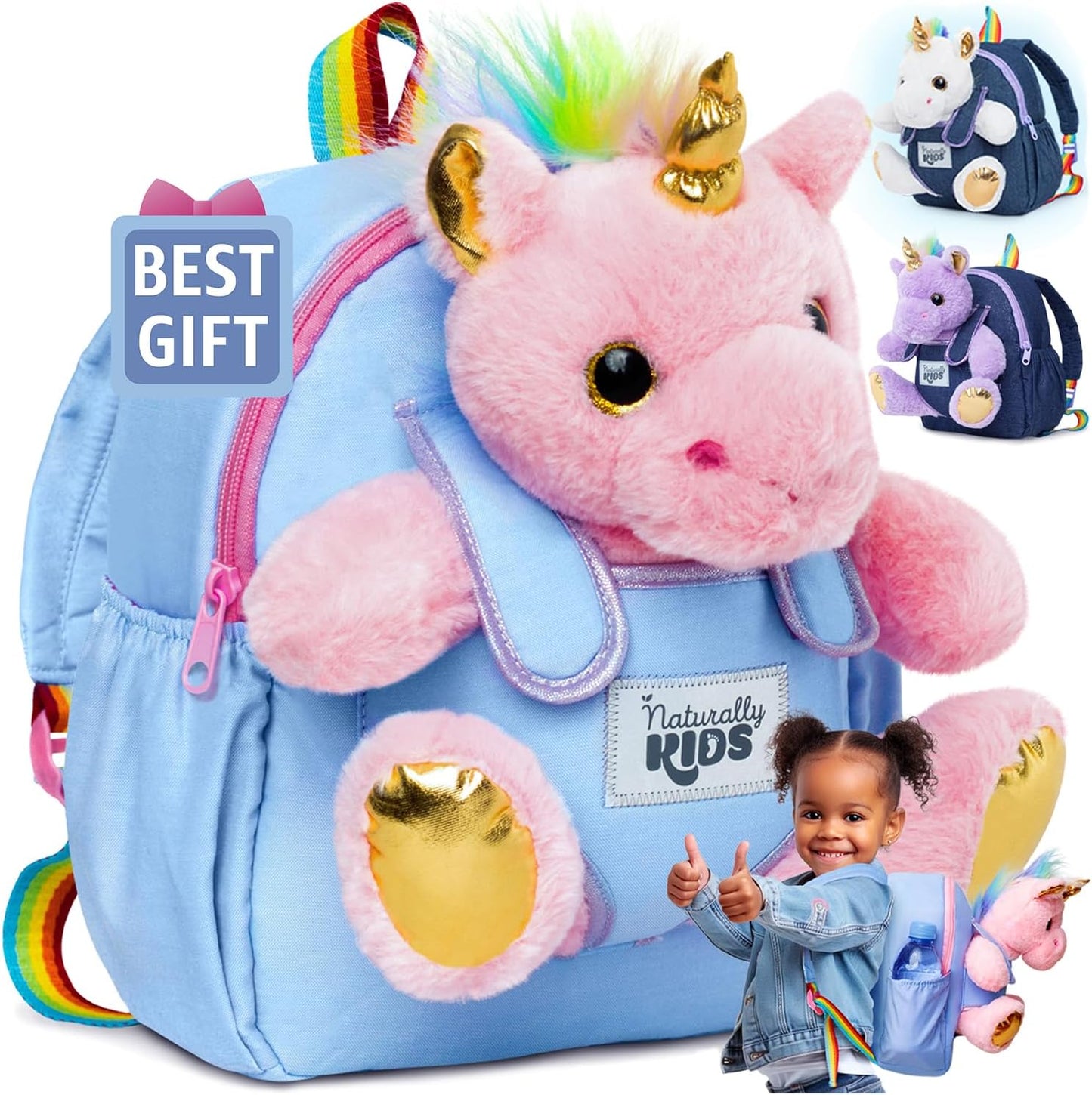 Wolf Backpack, Wolf Toys for Kids 3-5, Toddler Husky Stuffed Animal Gifts for 2 3 4 5 Year Old Girl Boy