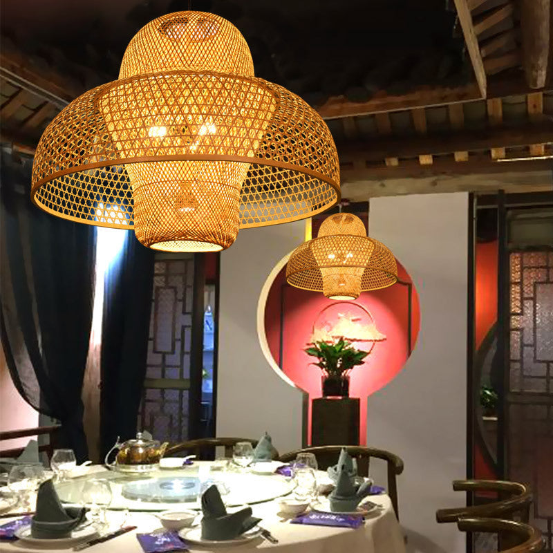 Household Farm Bamboo New Chinese Style Chandelier topwinson