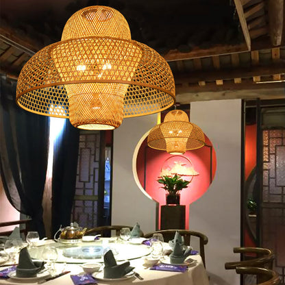 Household Farm Bamboo New Chinese Style Chandelier topwinson