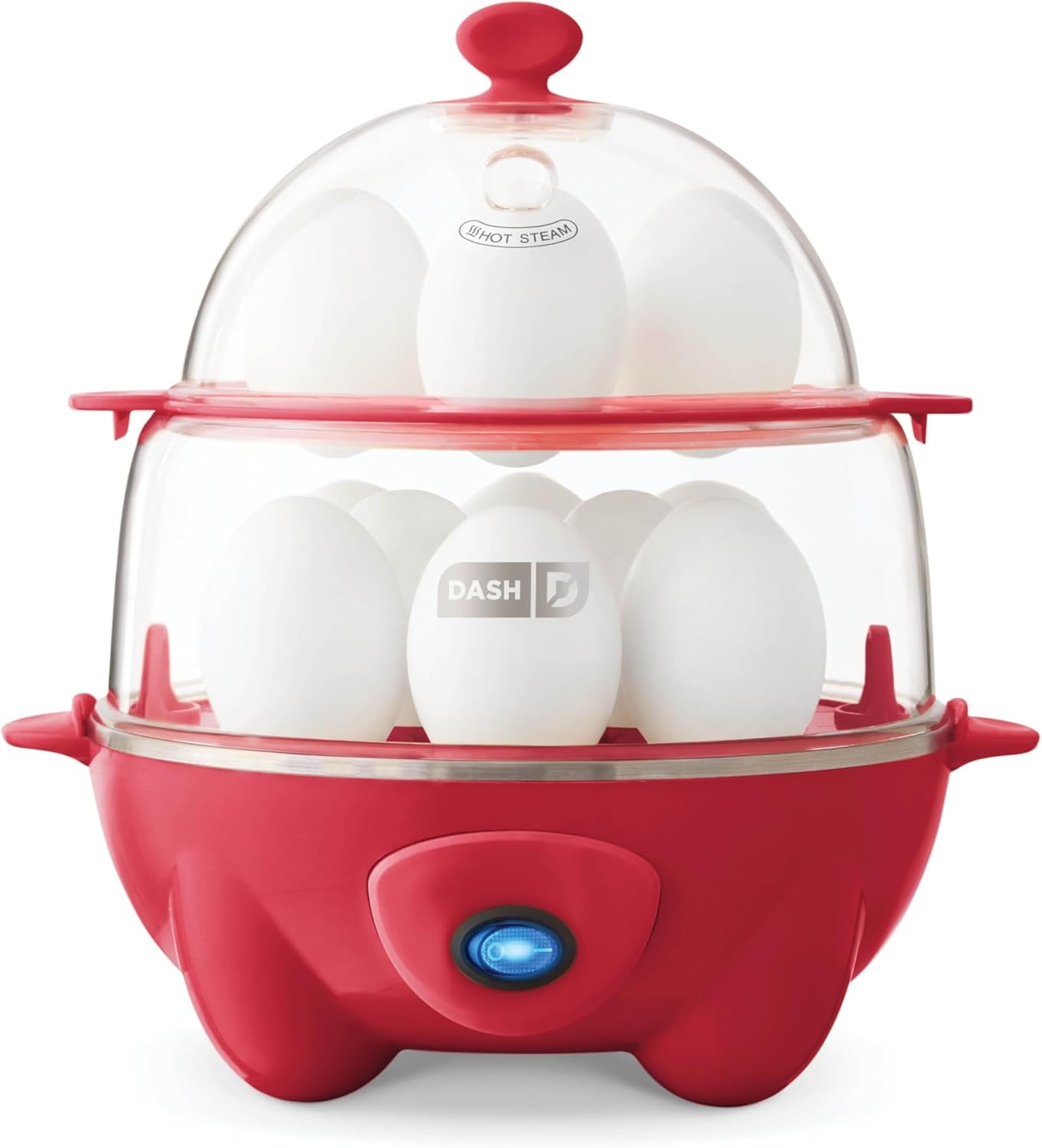 Deluxe Rapid Egg Cooker for Hard Boiled, Poached, Scrambled Eggs, Omelets, Steamed Vegetables, Dumplings & More, 12 Capacity, with Auto Shut off Feature - Black