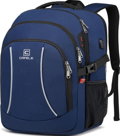 Backpack,17.3In Durable Travel Laptop Backpack, College Backpack,Rfid anti Theft Pocket Big Business Computer Bag,Water Resistant School Bookbag for Teens Men Women,Gifts Grey