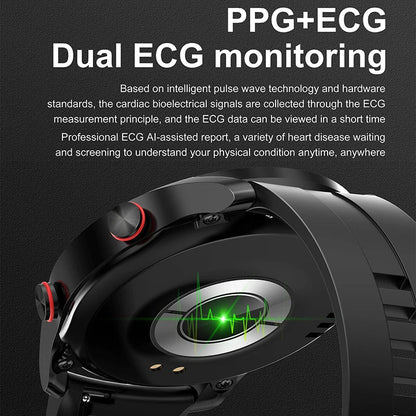 ECG+PPG Bluetooth Call Smart Watch Men Laser Health Blood Pressure Fitnes Sports Watches Man Sports Waterproof Smartwatch+Box - RELUX.STORE
