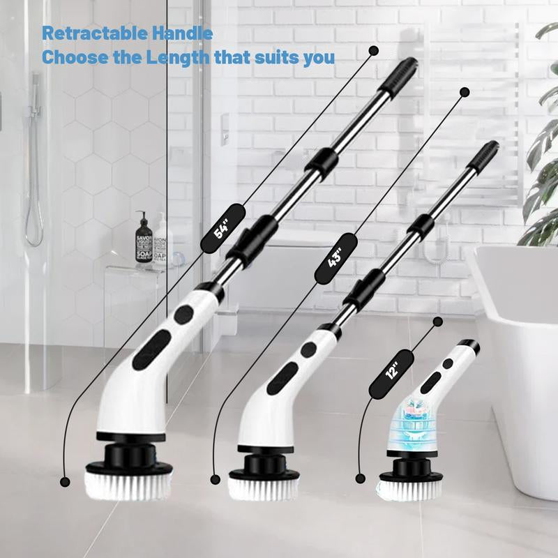 Powerful Electric Spin Scrubber | Cordless Cleaning Brush with 9 Heads | Dual-Speed, IPX7 Waterproof, Long Handle | Deep Clean for Bathroom, Tub, Tile.Tiktokshopbacktoschool