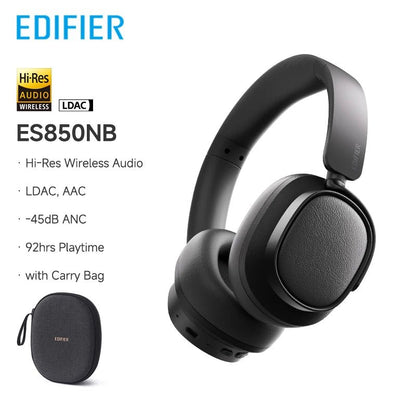 Edifier ES850NB Wireless Over - Ear Headphones – Noise Cancelling, Hi - Res Bluetooth Earphones with Carry Bag - RELUX.STORE