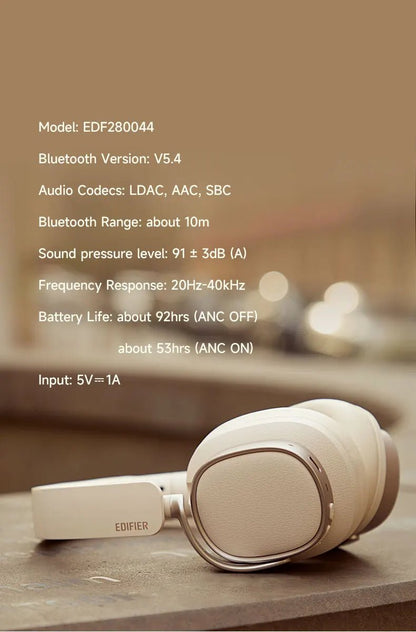 Edifier ES850NB Wireless Over - Ear Headphones – Noise Cancelling, Hi - Res Bluetooth Earphones with Carry Bag - RELUX.STORE