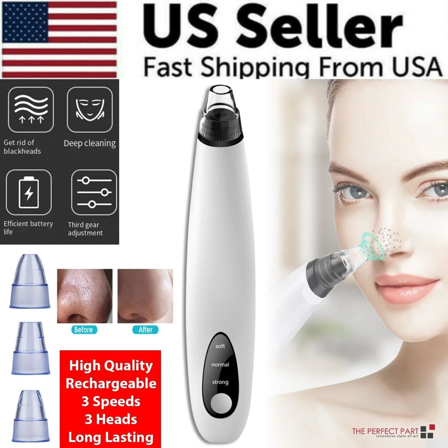 “Electric Blackhead Remover Vacuum – Diamond Microdermabrasion Face Cleaner for Pore & Whitehead Extraction | Professional Suction Facial Tool” - RELUX.STORE