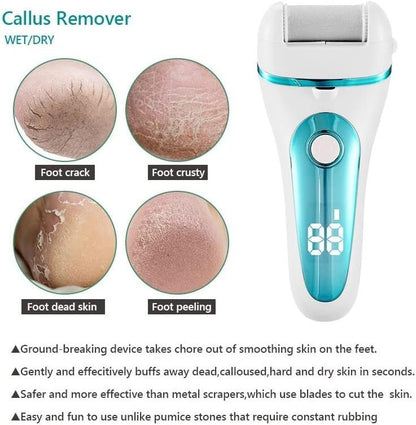 Electric Foot File Grinder – Rechargeable Pedicure Tool for Smooth, Soft Feet | Callus Remover & Dead Skin Exfoliator for Home Spa Care" - RELUX.STORE