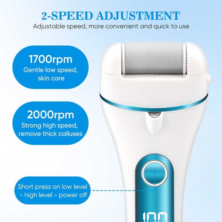 Electric Foot File Grinder – Rechargeable Pedicure Tool for Smooth, Soft Feet | Callus Remover & Dead Skin Exfoliator for Home Spa Care" - RELUX.STORE