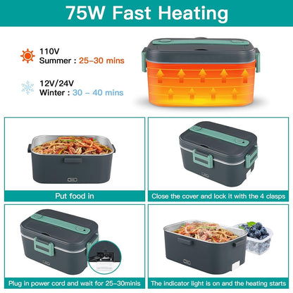 Electric Heated Lunch Box - RELUX.STORE