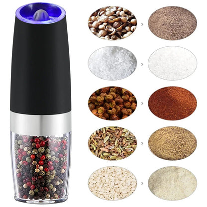 Electric Herb Coffee Grinder Automatic Gravity Induction Pepper Shaker Gravity Spice Mill Adjustable Grinder Kitchen Mill Tool - RELUX.STORE