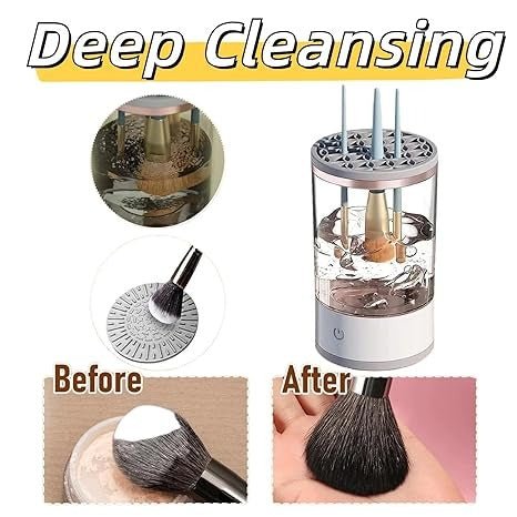 “Electric Makeup Brush Cleaner & Dryer – Professional Facial Brush Cleaning Tool for Deep Cleaning, Sanitation & Quick Drying” - RELUX.STORE