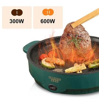 Electric MultiCooker Electric Frying Pan 220V Househould Barbecue Fried Steak Fish Omelette Frying Pan Non - stick Cooking Machine - RELUX.STORE