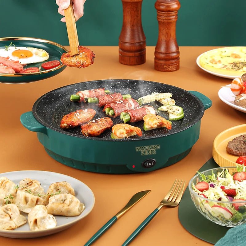 Electric MultiCooker Electric Frying Pan 220V Househould Barbecue Fried Steak Fish Omelette Frying Pan Non - stick Cooking Machine - RELUX.STORE