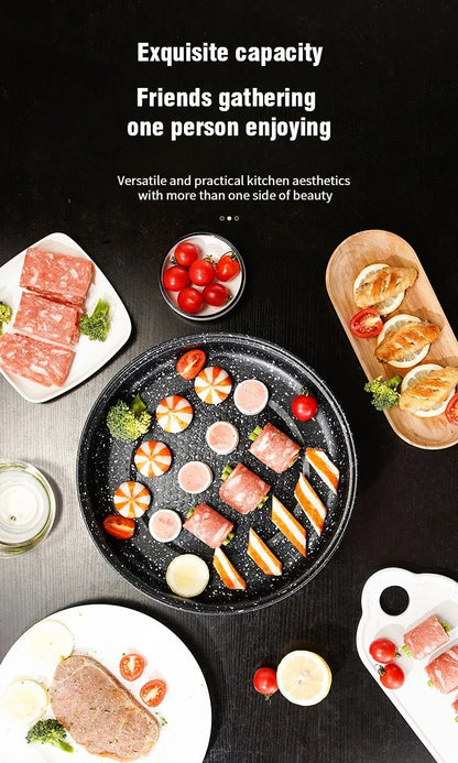 Electric MultiCooker Electric Frying Pan 220V Househould Barbecue Fried Steak Fish Omelette Frying Pan Non - stick Cooking Machine - RELUX.STORE