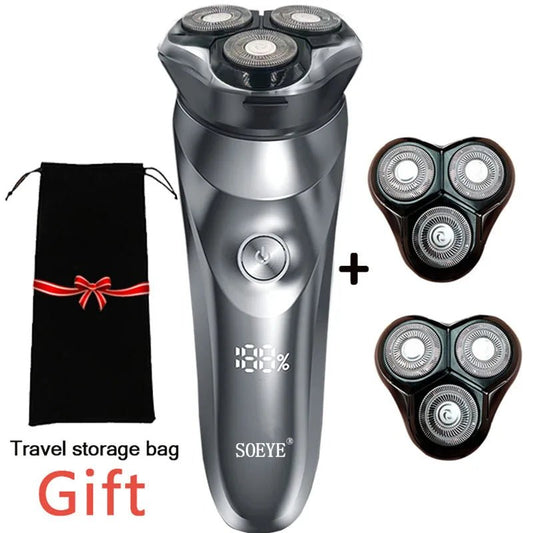 Electric Shaver for Men'S Electric Shaver Smart Razor for Beard Timmer IPX7 Waterproof Wet and Dry Shaving Machine Men Shaver - RELUX.STORE