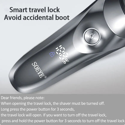 Electric Shaver for Men'S Electric Shaver Smart Razor for Beard Timmer IPX7 Waterproof Wet and Dry Shaving Machine Men Shaver - RELUX.STORE