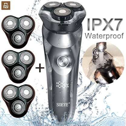 Electric Shaver for Men'S Electric Shaver Smart Razor for Beard Timmer IPX7 Waterproof Wet and Dry Shaving Machine Men Shaver - RELUX.STORE