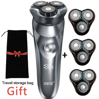 Electric Shaver for Men'S Electric Shaver Smart Razor for Beard Timmer IPX7 Waterproof Wet and Dry Shaving Machine Men Shaver - RELUX.STORE
