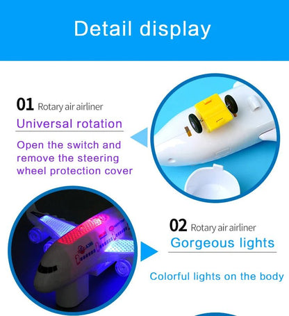 “Electronic Aeroplane Toy – Electric Detachable Airplane with Music, Lights, Autopilot & Obstacle Avoidance for Kids” - RELUX.STORE