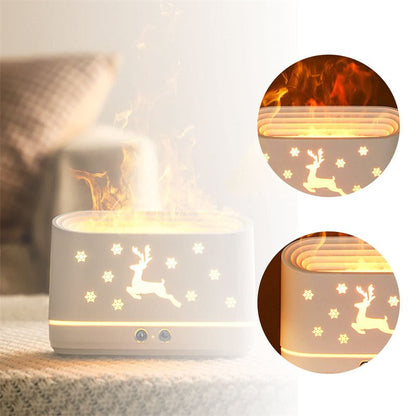 Elk Flame Humidifier Diffuser Mute Household Atmosphere Lamp Christmas Home Decorations - RELUX.STORE