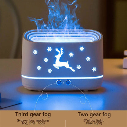 Elk Flame Humidifier Diffuser Mute Household Atmosphere Lamp Christmas Home Decorations - RELUX.STORE