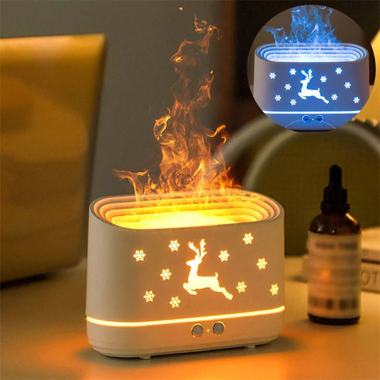 Elk Flame Humidifier Diffuser Mute Household Atmosphere Lamp Christmas Home Decorations - RELUX.STORE