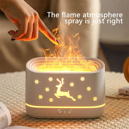 Elk Flame Humidifier Diffuser Mute Household Atmosphere Lamp Christmas Home Decorations - RELUX.STORE