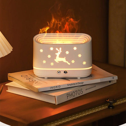 Elk Flame Humidifier Diffuser Mute Household Atmosphere Lamp Christmas Home Decorations - RELUX.STORE
