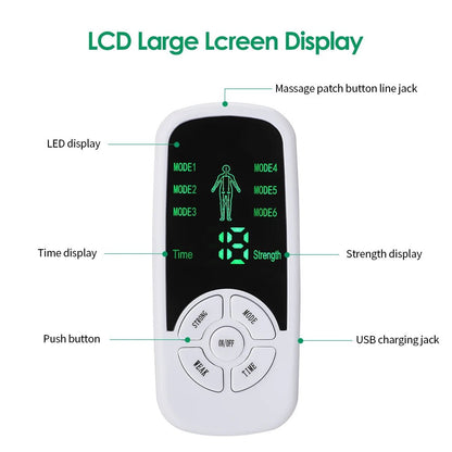 EMS Pulse Electric Muscle Stimulator Back Neck Body Massager Tens Acupuncture Meridian Physiotherapy Digital Massage Tools - RELUX.STORE