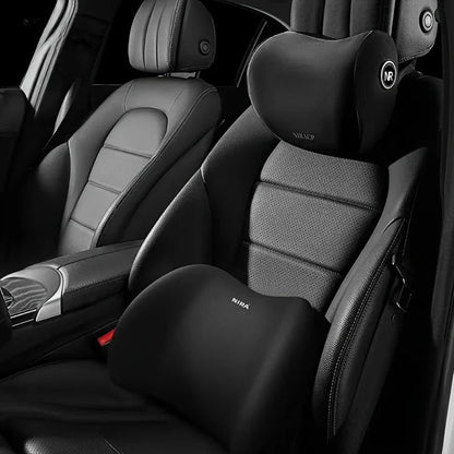 "Ergonomic Memory Foam Car Seat Cushion – All - Season Comfort Lumbar Support & Headrest Pillow | Pressure Relief Cushion Set for Cars & Office Chairs" - RELUX.STORE