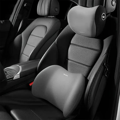 "Ergonomic Memory Foam Car Seat Cushion – All - Season Comfort Lumbar Support & Headrest Pillow | Pressure Relief Cushion Set for Cars & Office Chairs" - RELUX.STORE