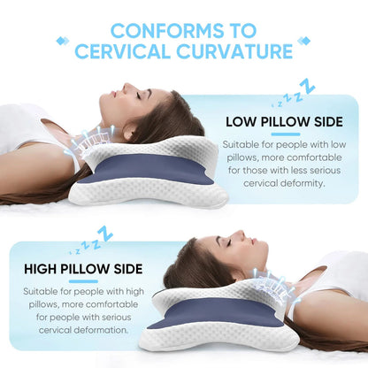 “Ergonomic Memory Foam Cervical Pillow – Orthopedic Contour Neck Support Pillow for Pain Relief | Ideal for Side, Back & Stomach Sleepers | Premium Gift for Deep Rest” - RELUX.STORE