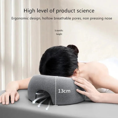 “Ergonomic Memory Foam Lying Down Pillow – Breathable Head & Face Support for Body Massage, Beauty Salon, Spa & Relaxation” - RELUX.STORE