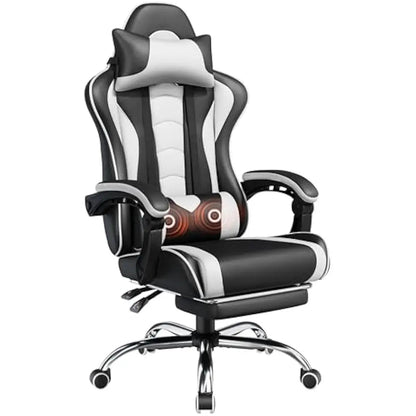 “Ergonomic Office Chair with Massage Lumbar Support & Footrest – Height Adjustable Swivel Chair with Headrest for Home & Office” - RELUX.STORE