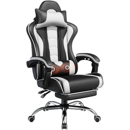 “Ergonomic Office Chair with Massage Lumbar Support & Footrest – Height Adjustable Swivel Chair with Headrest for Home & Office” - RELUX.STORE