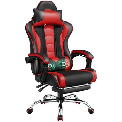 “Ergonomic Office Chair with Massage Lumbar Support & Footrest – Height Adjustable Swivel Chair with Headrest for Home & Office” - RELUX.STORE