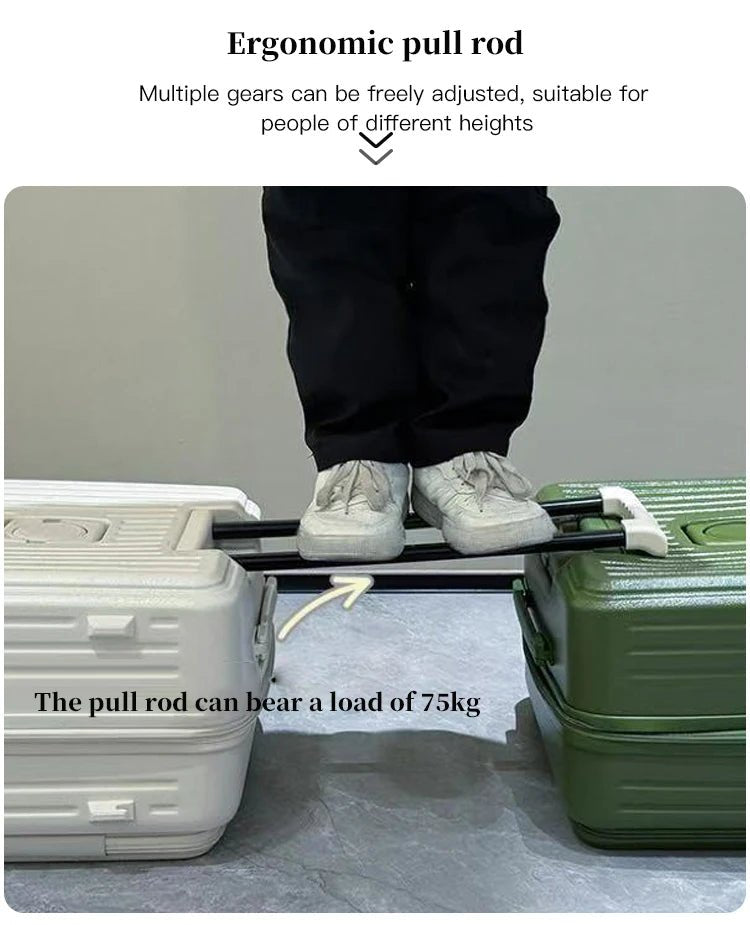 Expandable Hard - Side Trolley Luggage Set with Side Opening - Carry - On & Checked Suitcases, Anti - Shock & Password Lock - RELUX.STOREExpandable Hard - Side Trolley Luggage Set with Side Opening - Carry - On & Checked Suitcases, Anti - Shock & Password Lock