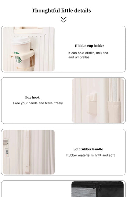 Expandable Hard - Side Trolley Luggage Set with Side Opening - Carry - On & Checked Suitcases, Anti - Shock & Password Lock - RELUX.STOREExpandable Hard - Side Trolley Luggage Set with Side Opening - Carry - On & Checked Suitcases, Anti - Shock & Password Lock