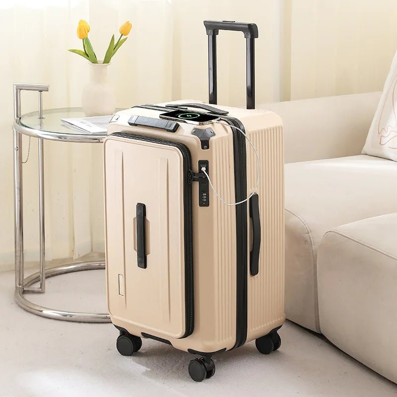Expandable Luggage, Large - Capacity Thickened Trolley Case, 24 - inch Travel Suitcase, Luggage with Combination Lock, Sturdy and Du - RELUX.STOREExpandable Luggage, Large - Capacity Thickened Trolley Case, 24 - inch Travel Suitcase, Luggage with Combination Lock, Sturdy and Du