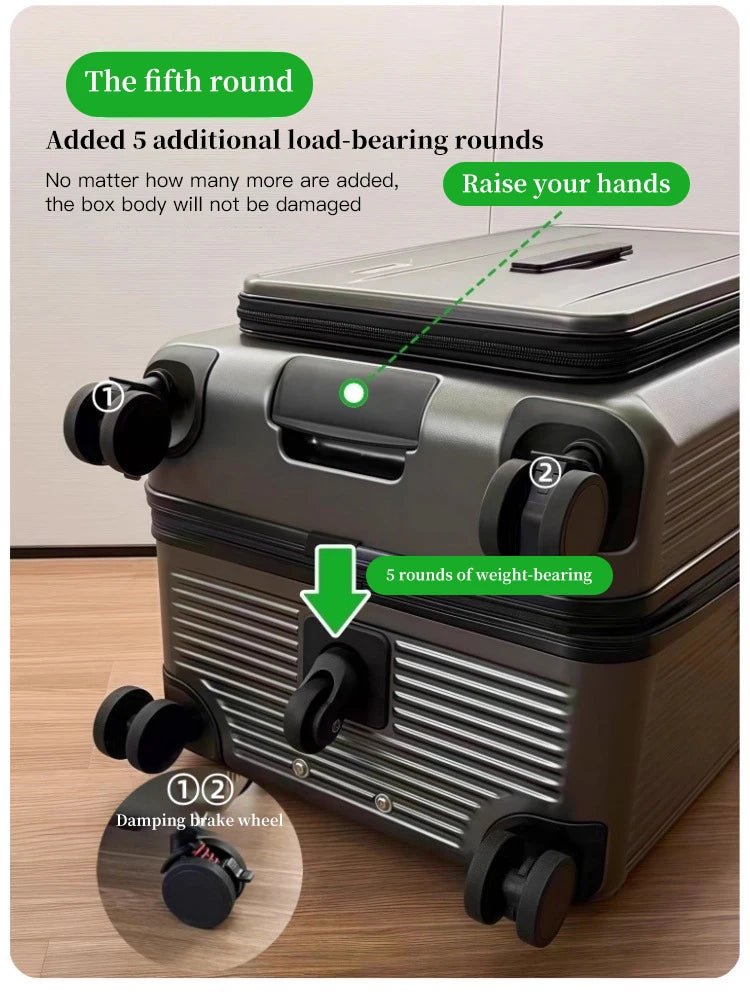 Expandable Luggage, Large - Capacity Thickened Trolley Case, 24 - inch Travel Suitcase, Luggage with Combination Lock, Sturdy and Du - RELUX.STOREExpandable Luggage, Large - Capacity Thickened Trolley Case, 24 - inch Travel Suitcase, Luggage with Combination Lock, Sturdy and Du