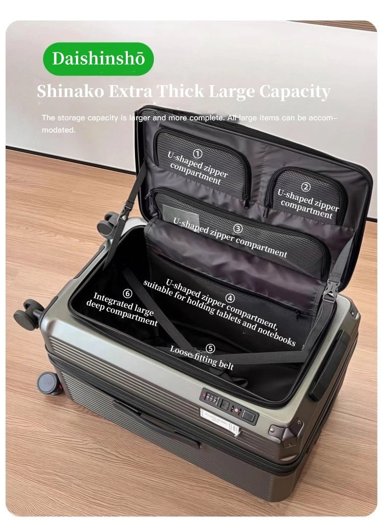 Expandable Luggage, Large - Capacity Thickened Trolley Case, 24 - inch Travel Suitcase, Luggage with Combination Lock, Sturdy and Du - RELUX.STOREExpandable Luggage, Large - Capacity Thickened Trolley Case, 24 - inch Travel Suitcase, Luggage with Combination Lock, Sturdy and Du